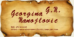 Georgina Manojlović vizit kartica